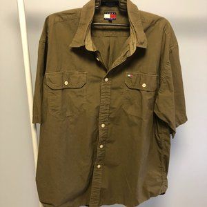 tommy hilfiger short sleeve button down shirt